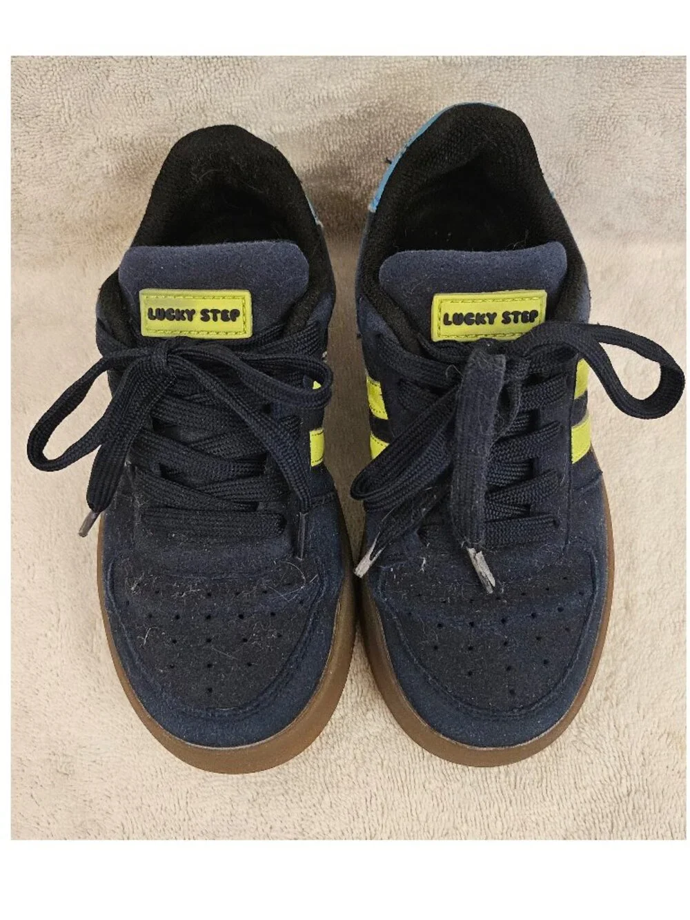 Lucky Steps Little Kid Boys Sneakers in Navy Blue (Sz 13)